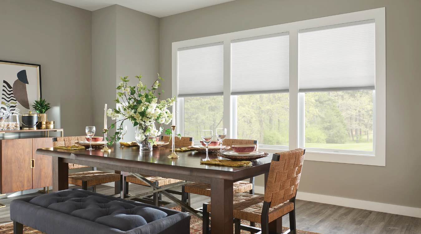 Cell shades in San Antonio kitchen