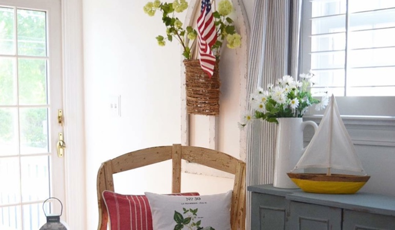 Bright sitting corner with faux wood plantation shutters in San Antonio. Faux wood plantation shutters in San Antonio