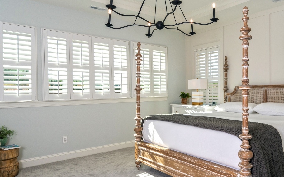 Shutters in a bedroom in San Antonio