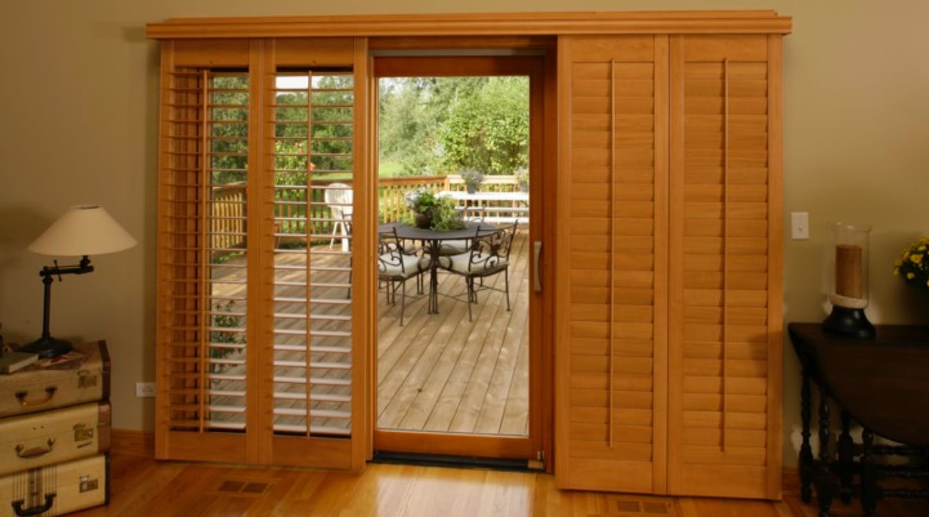 Sliding Glass Door Shutters In San Antonio Sunburst Bypass Shutters For Sliding Glass Doors In San Antonio