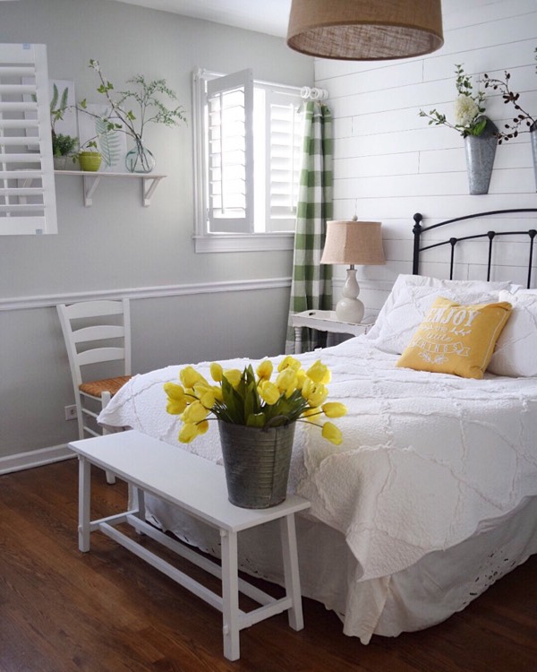 San Antonio cottage bedroom shutters