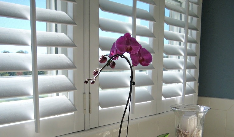 Plantation shutters are made of recyclable faux wood. Faux wood plantation shutters in San Antonio
